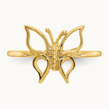 Polished Butterfly Ring, 14K