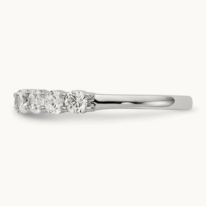 11-Stone Diamond Band, 14K White Gold