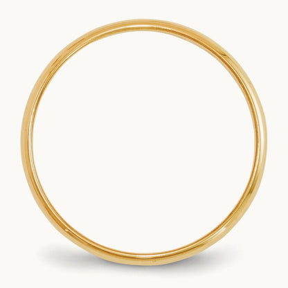 Lightweight Half Round Band, 2mm, 10K Yellow Gold