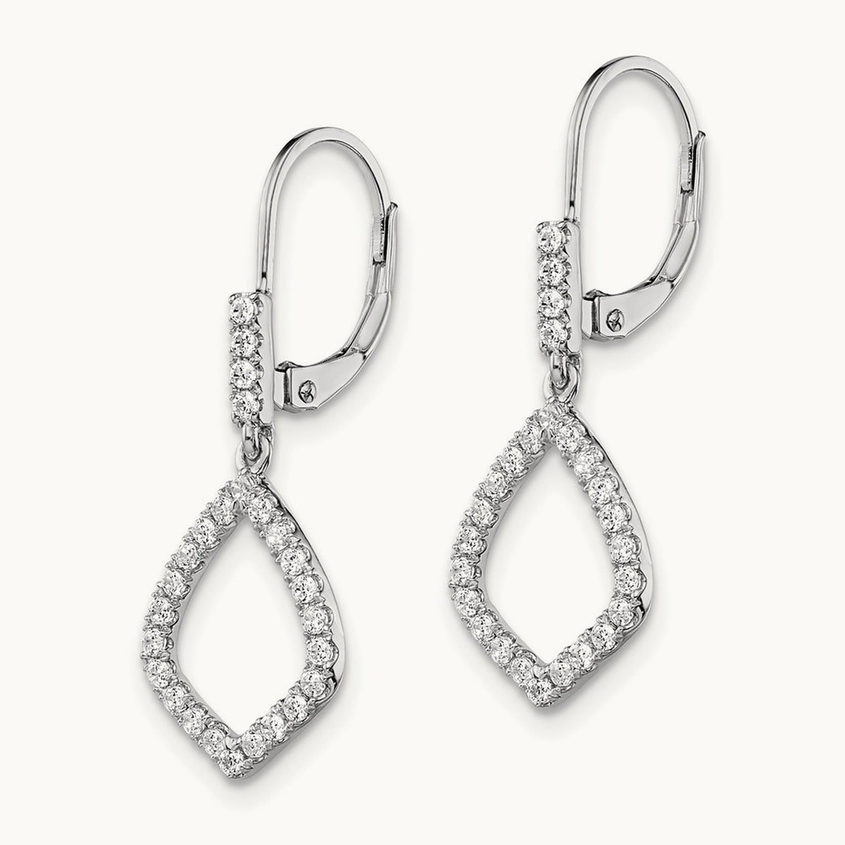 Dangle Leverback Earrings, 0.50-0.75 ct tw Lab-Grown Diamond
