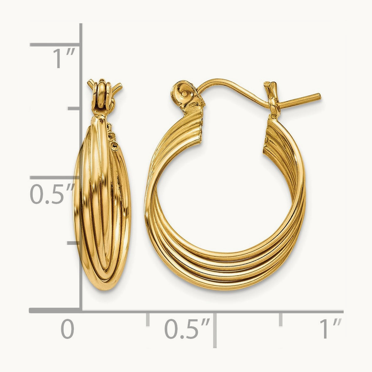 Polished Circles Hoop Earrings — photo set