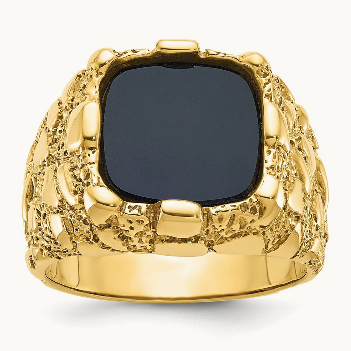 IBGoodman Men's Onyx Nugget Complete Ring, 14K