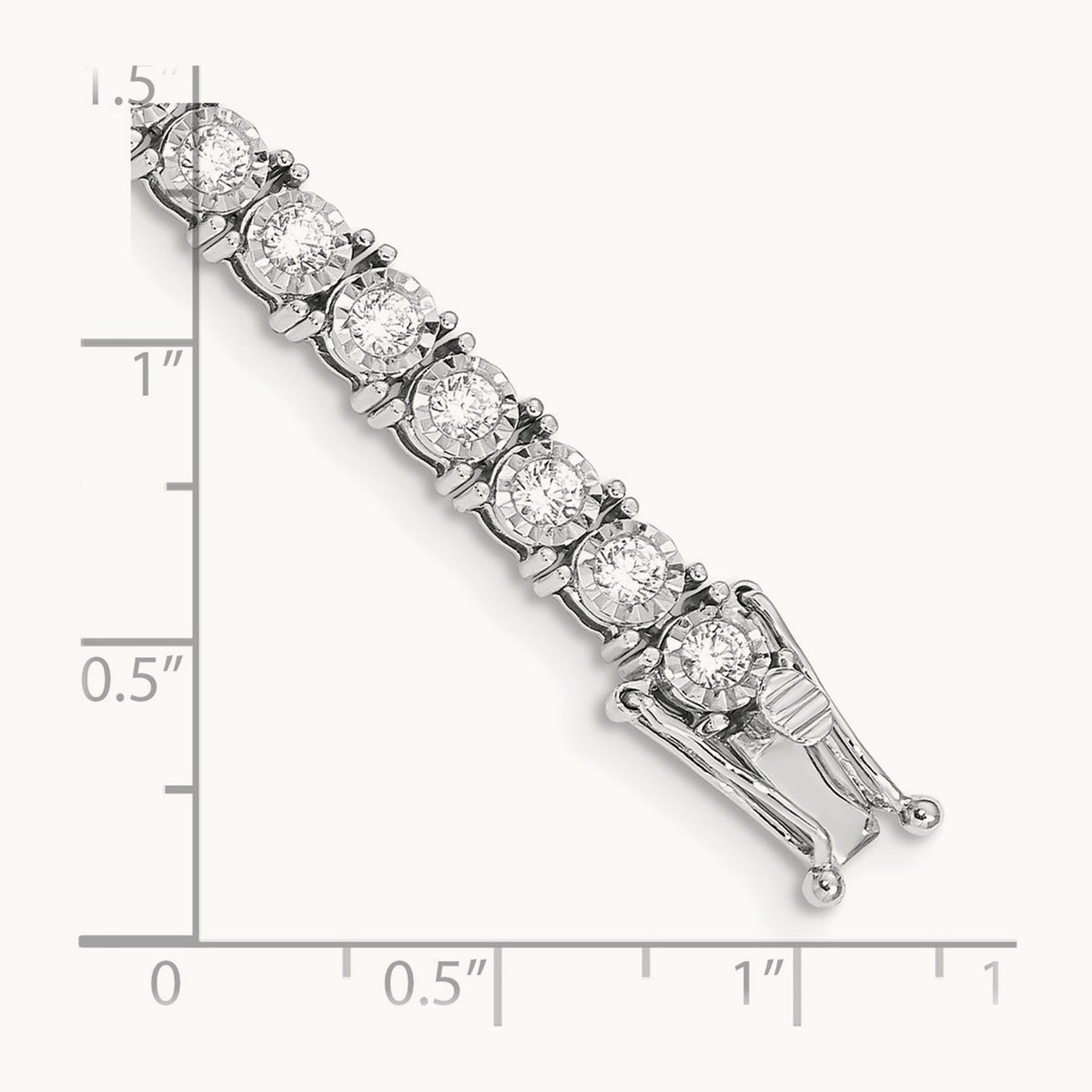 Illusion Setting Diamond Bracelet, 14K White Gold