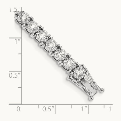 Illusion Setting Diamond Bracelet, 14K White Gold