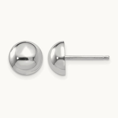 Half Ball Post Earrings — 8mm