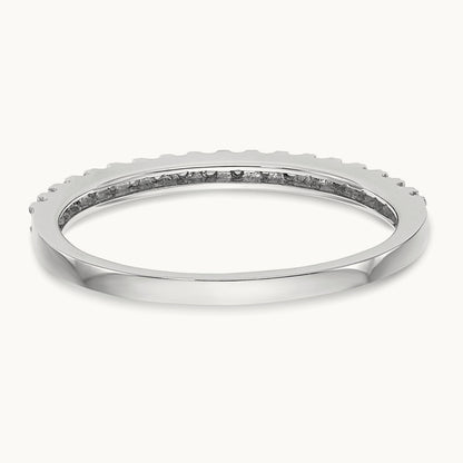 Round Diamond Wedding Band, 14K White Gold