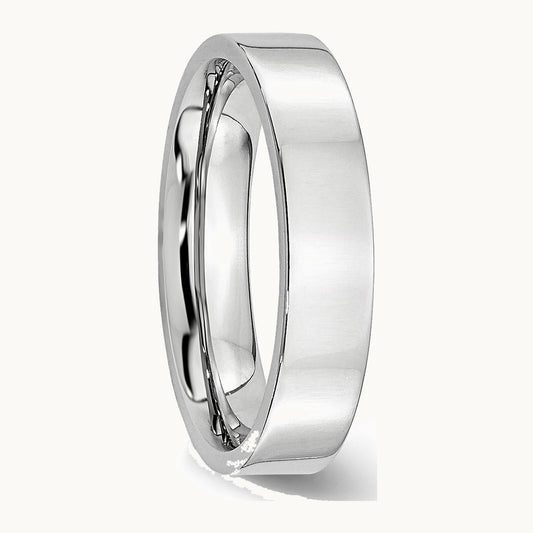 Chisel Cobalt Flat Polished 5mm Band