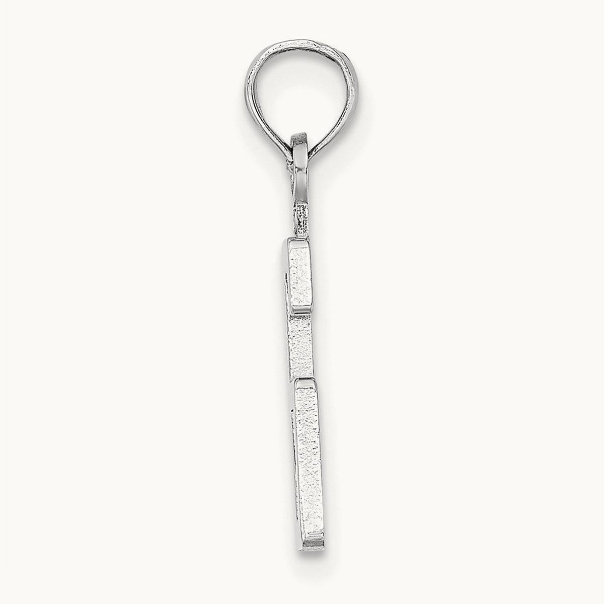 Polished Number 6 Pendant — 14K White Gold