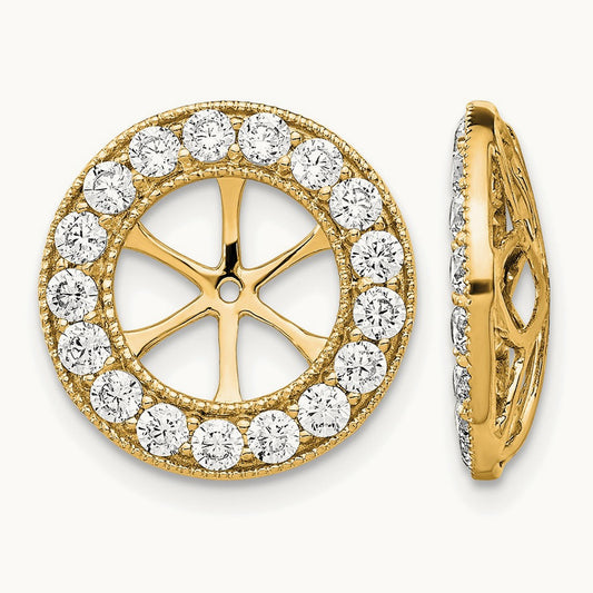 1-1/6ct Diamond Earring Jackets, 14K