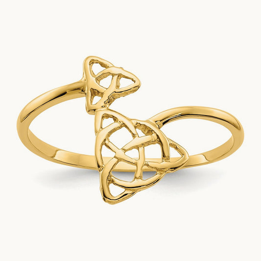 Polished Celtic Knot Ring, 14K