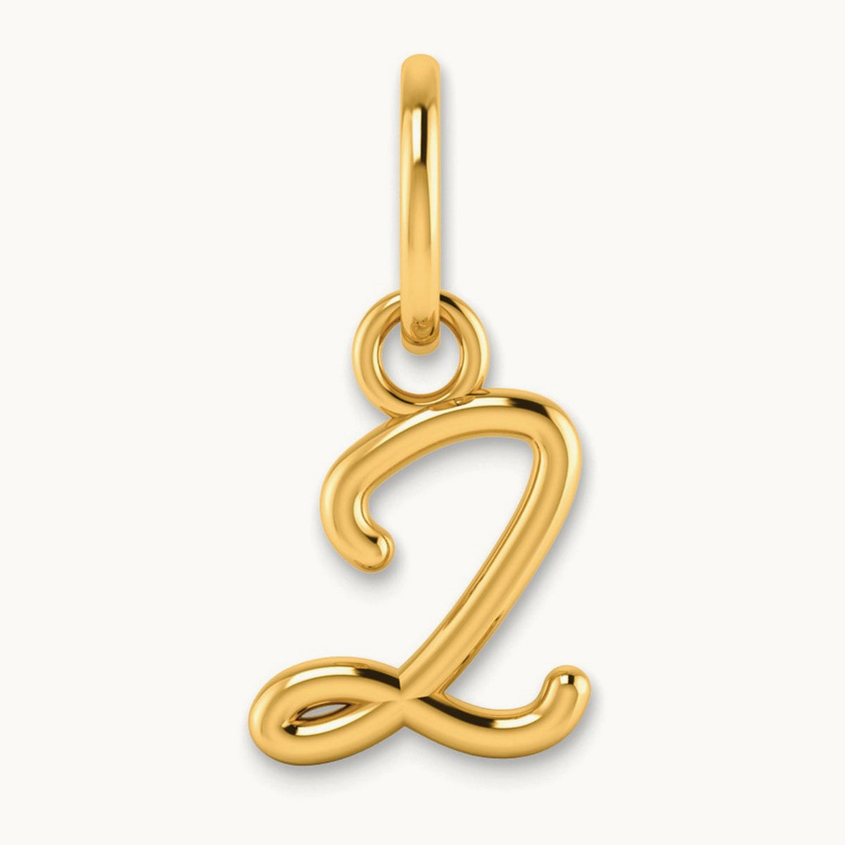 Upper case Initial Charm — 14K Yellow Gold, Z
