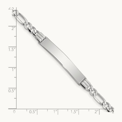 WG Figaro Link ID Bracelet, 14K