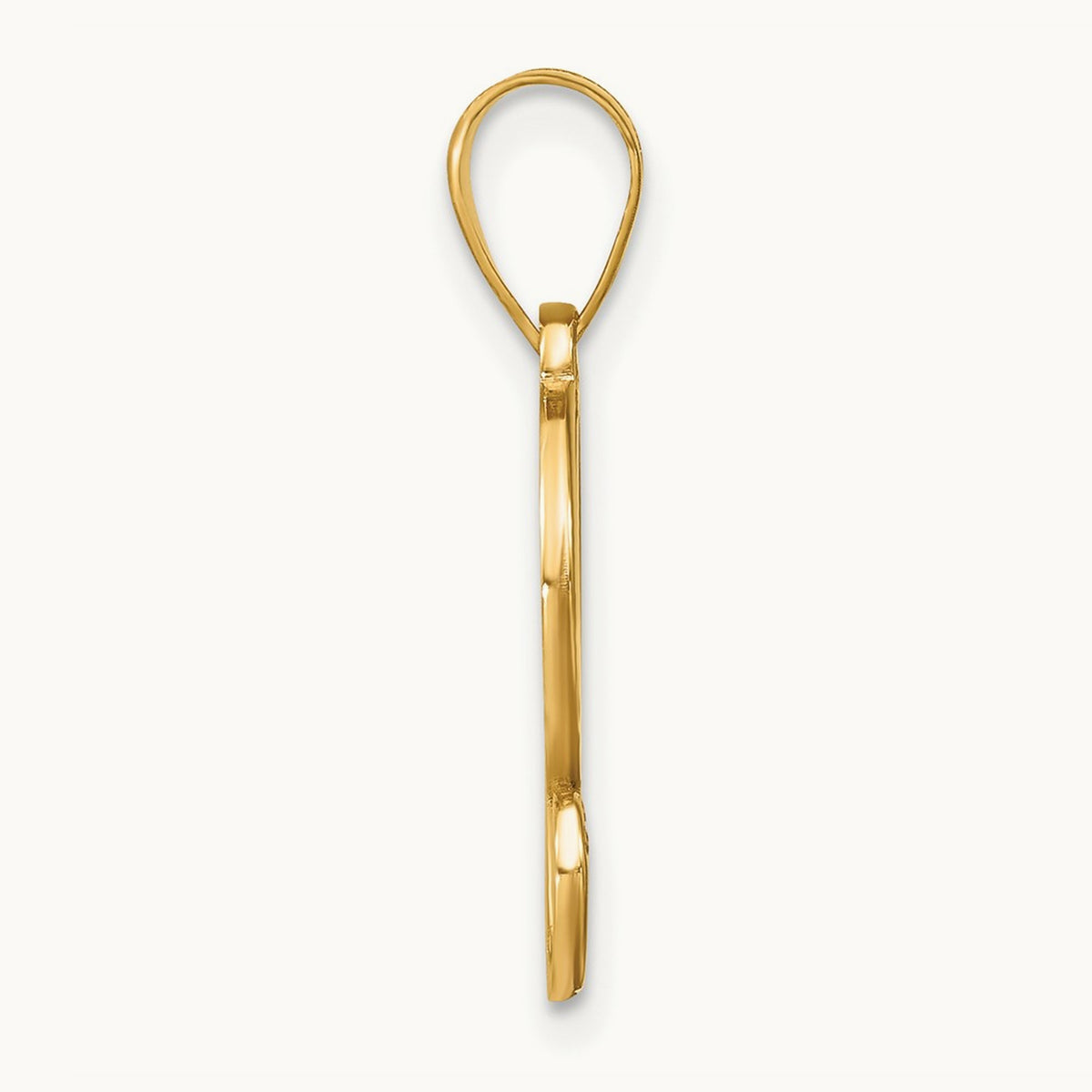 Script Initial Pendant with Diamond — G