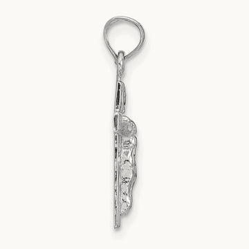 Crucifix Pendant, 14K White Gold