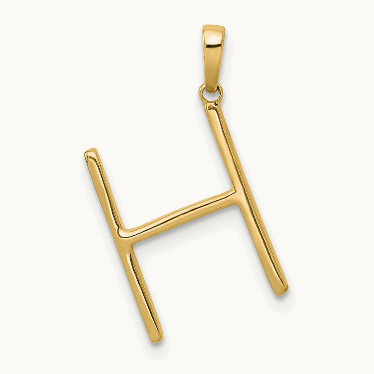Diamond Letter H Initial Pendant, 14K