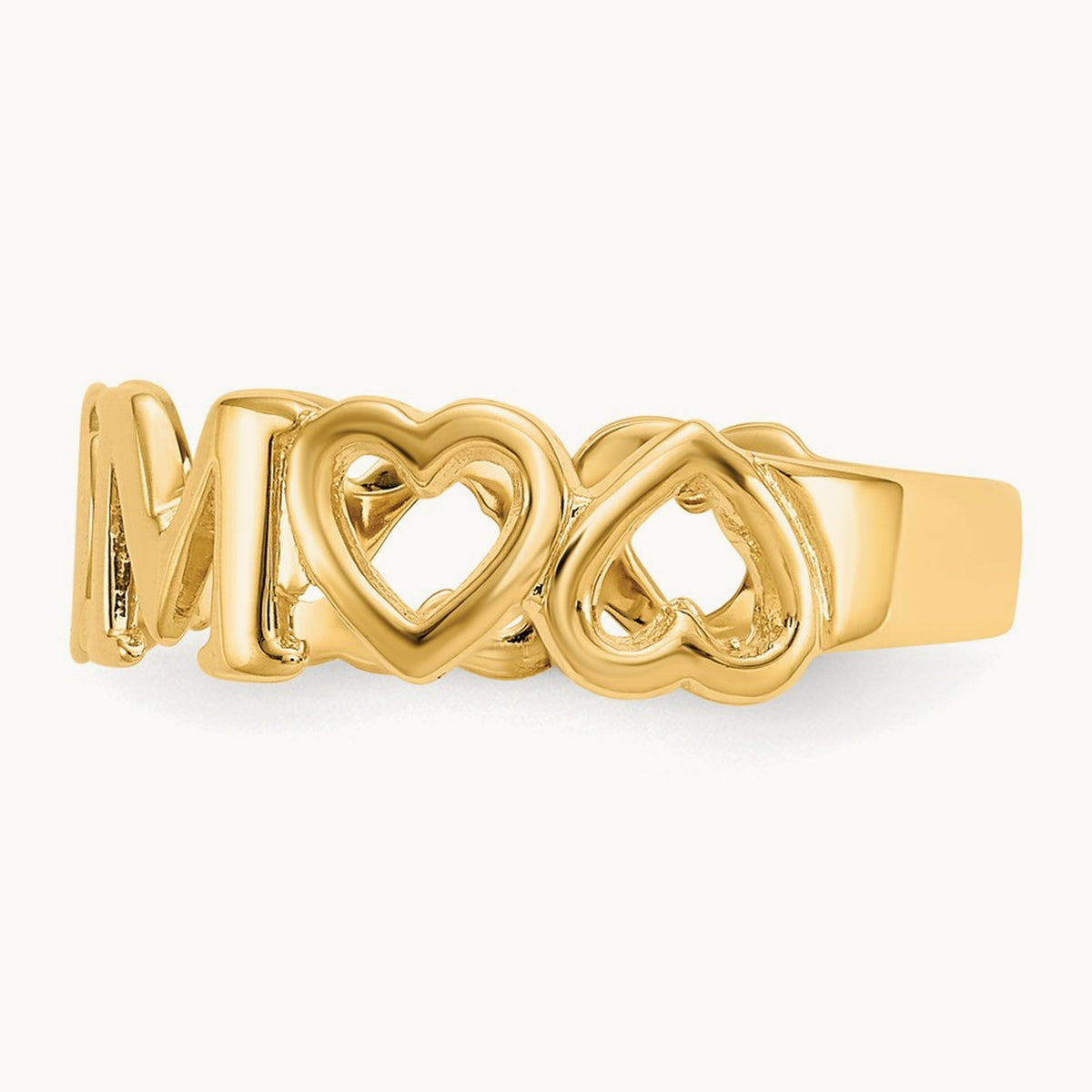 Polished Mom Ring, 14K