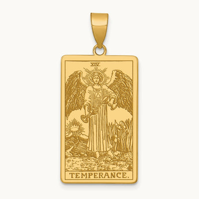 The Empress Tarot Card Pendant, 14K Yellow Gold
