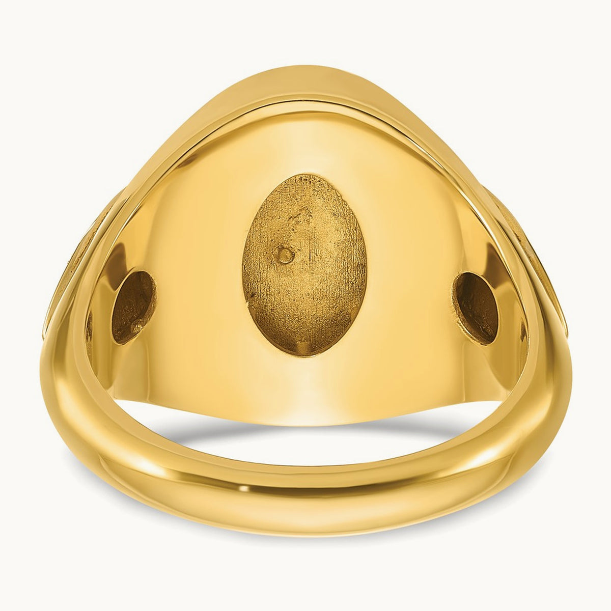 IBGoodman Men's Blue Agate Complete Ring, 14K Two-tone