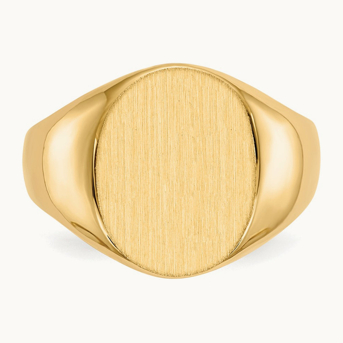 Open Back Mens Signet Ring — photo set