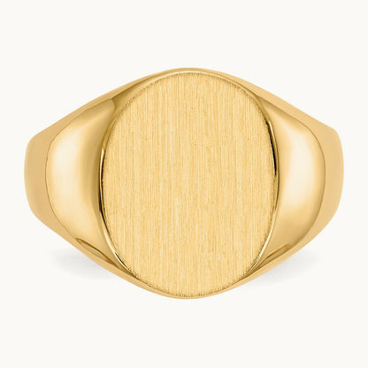 Open Back Mens Signet Ring — photo set