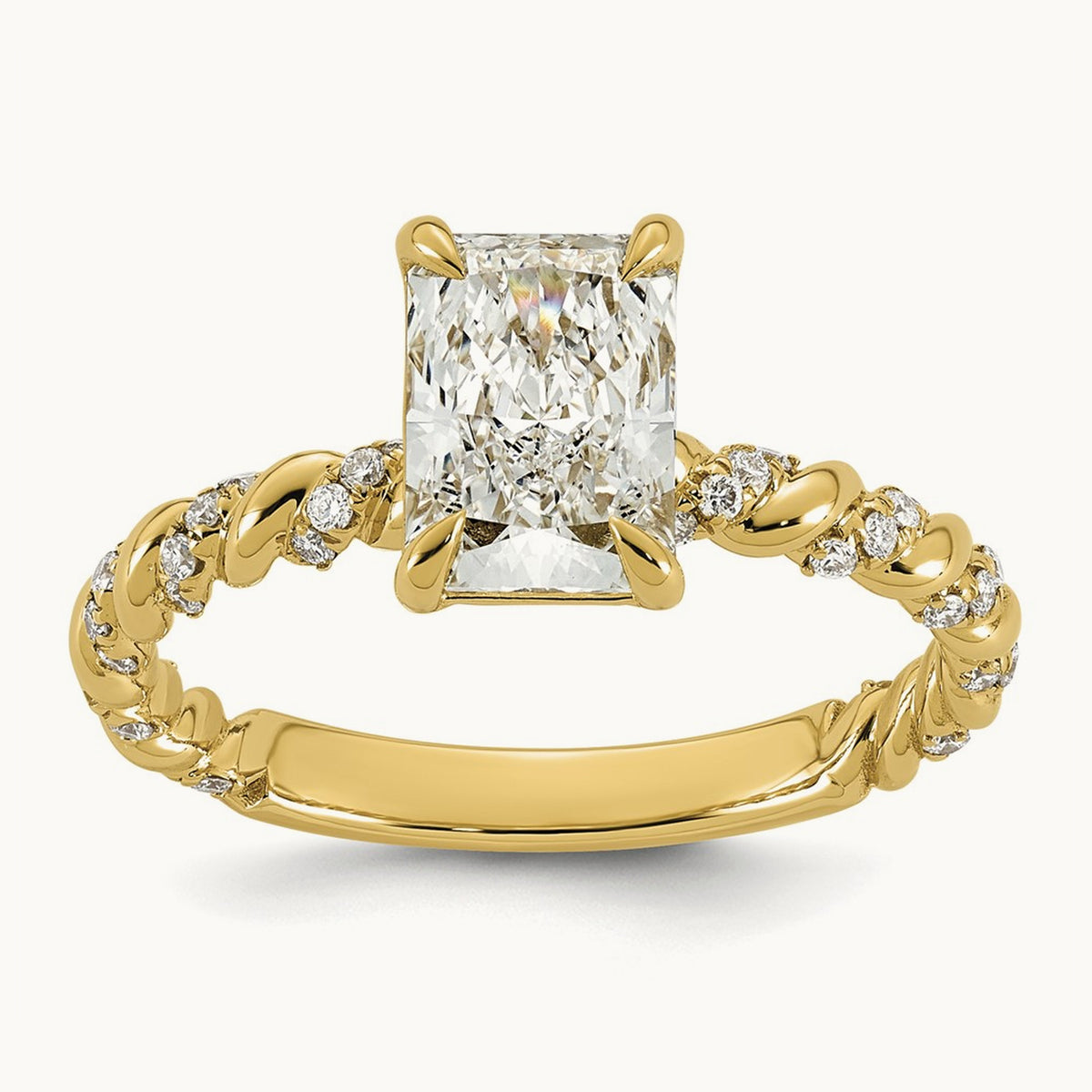 Radiant-cut Center Ring, 1.75 ct tw Lab-Grown Diamond