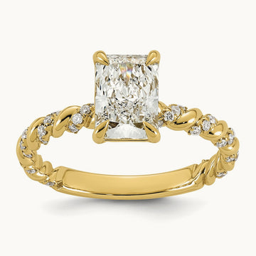 Radiant-cut Center Ring, 1.75 ct tw Lab-Grown Diamond