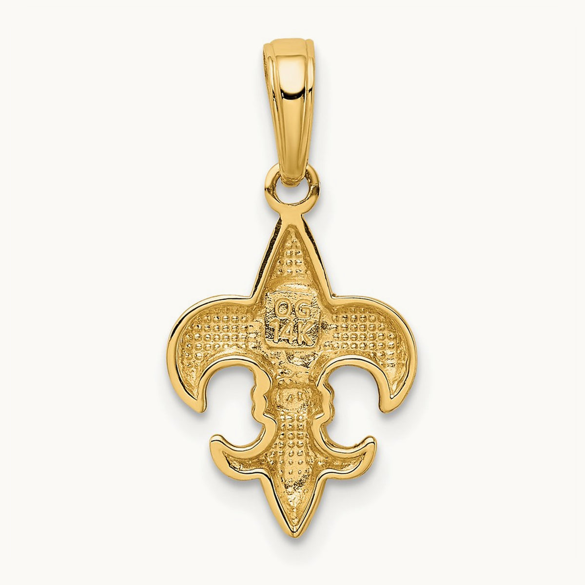 2-D Small Fleur de Lis Charm — 14K Yellow Gold