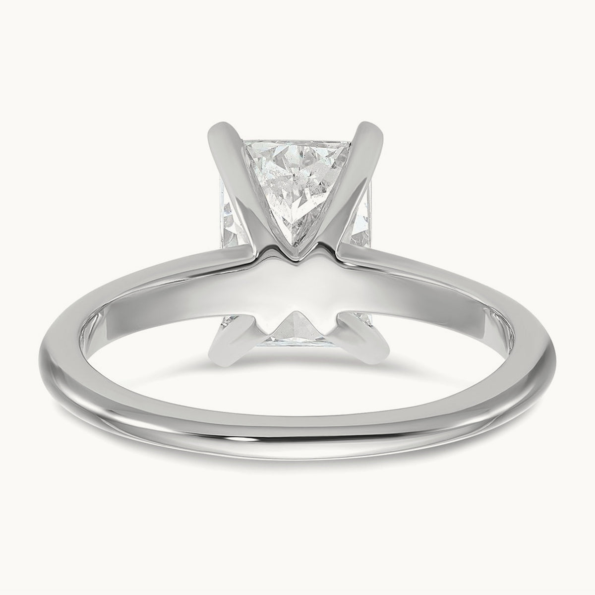 Radiant Solitaire Engagement Ring, 0.50-5.00 ct tw Lab-Grown Diamond — 2 ct, 14K White Gold