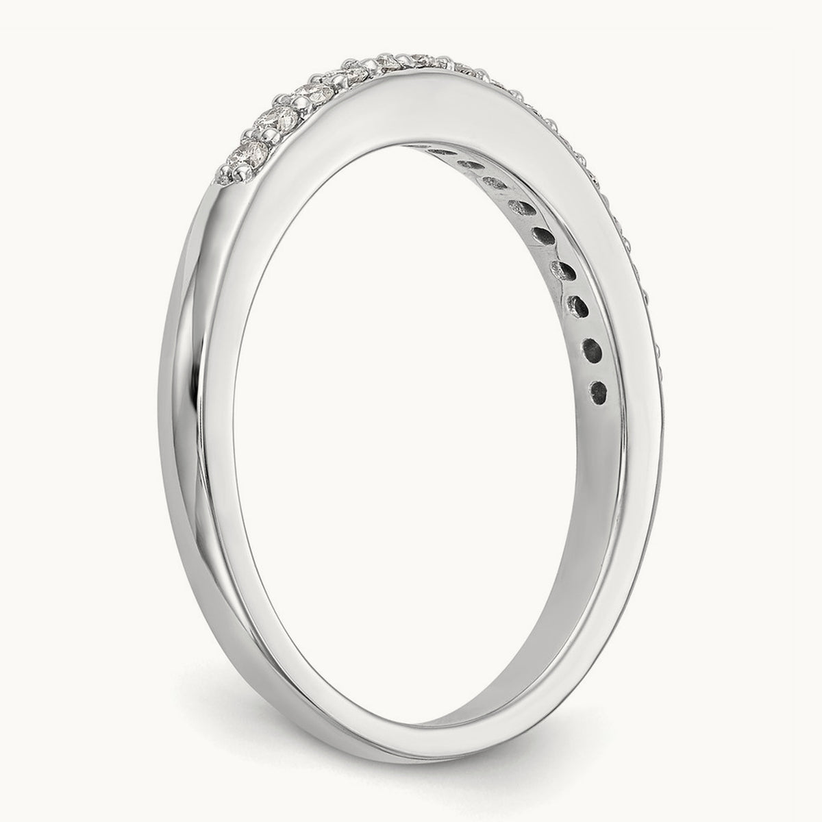 Diamond Wedding Band, 14K White Gold