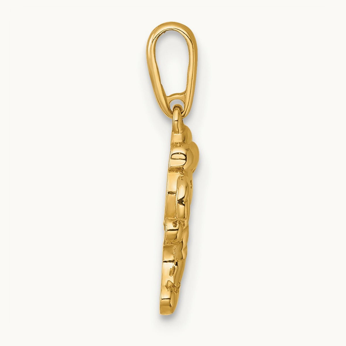 Madi K Polished Smiling Gingerbread Pendant, 14K