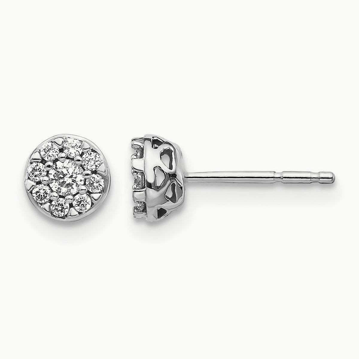 Cluster Post Earrings, 0.20 ct tw Lab-Grown Diamond
