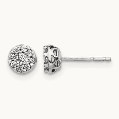 Cluster Post Earrings, 0.20 ct tw Lab-Grown Diamond
