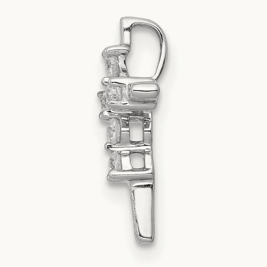 1/6ct. Diamond Cross Chain Slide — photo set