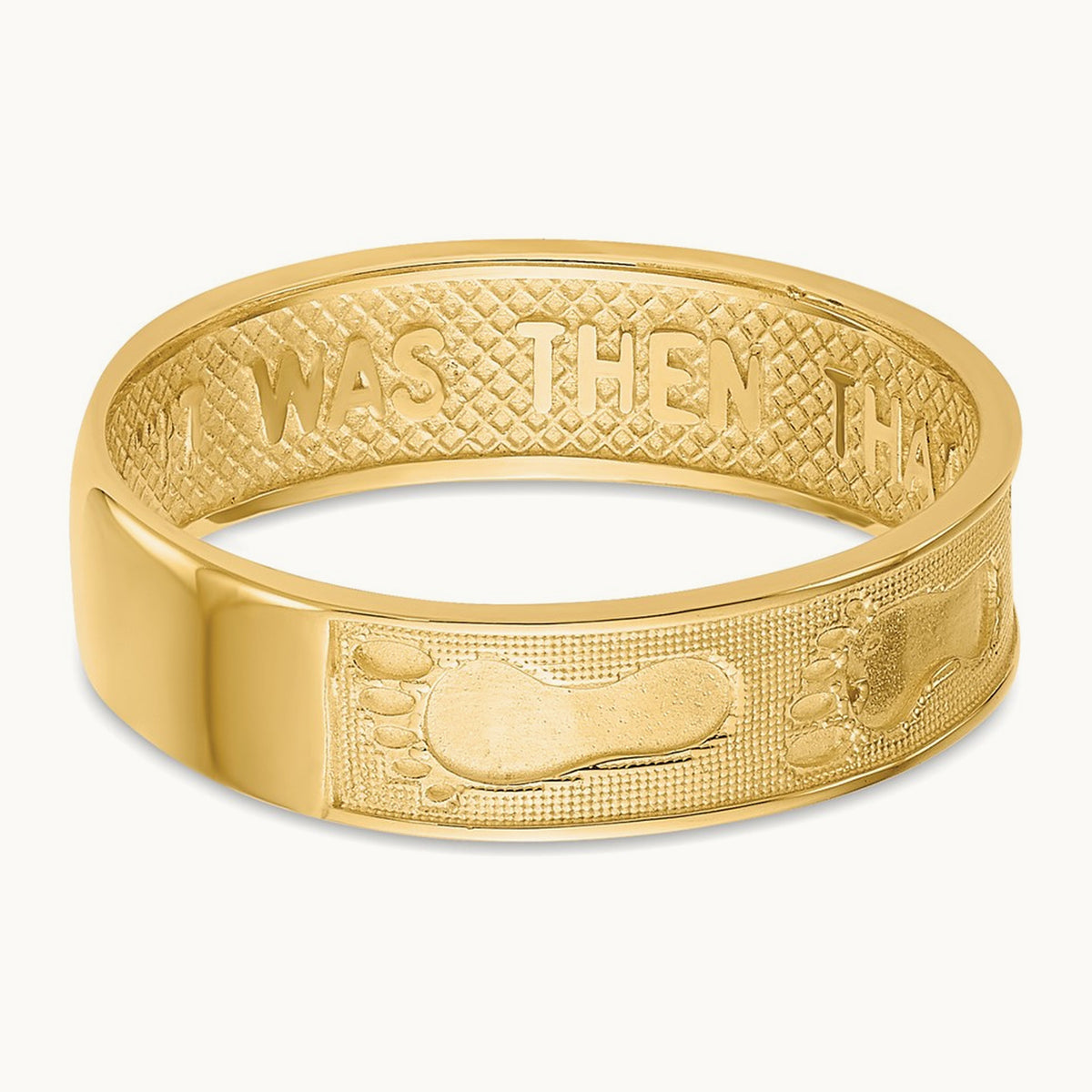 Footprints In The Sand Ring, 14K