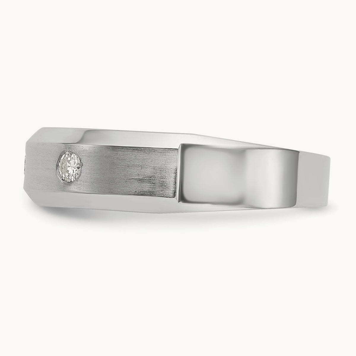 Diamond Men's Band, 14K White Gold