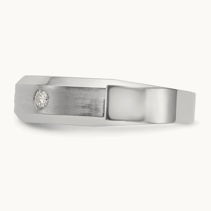 Diamond Men's Band, 14K White Gold