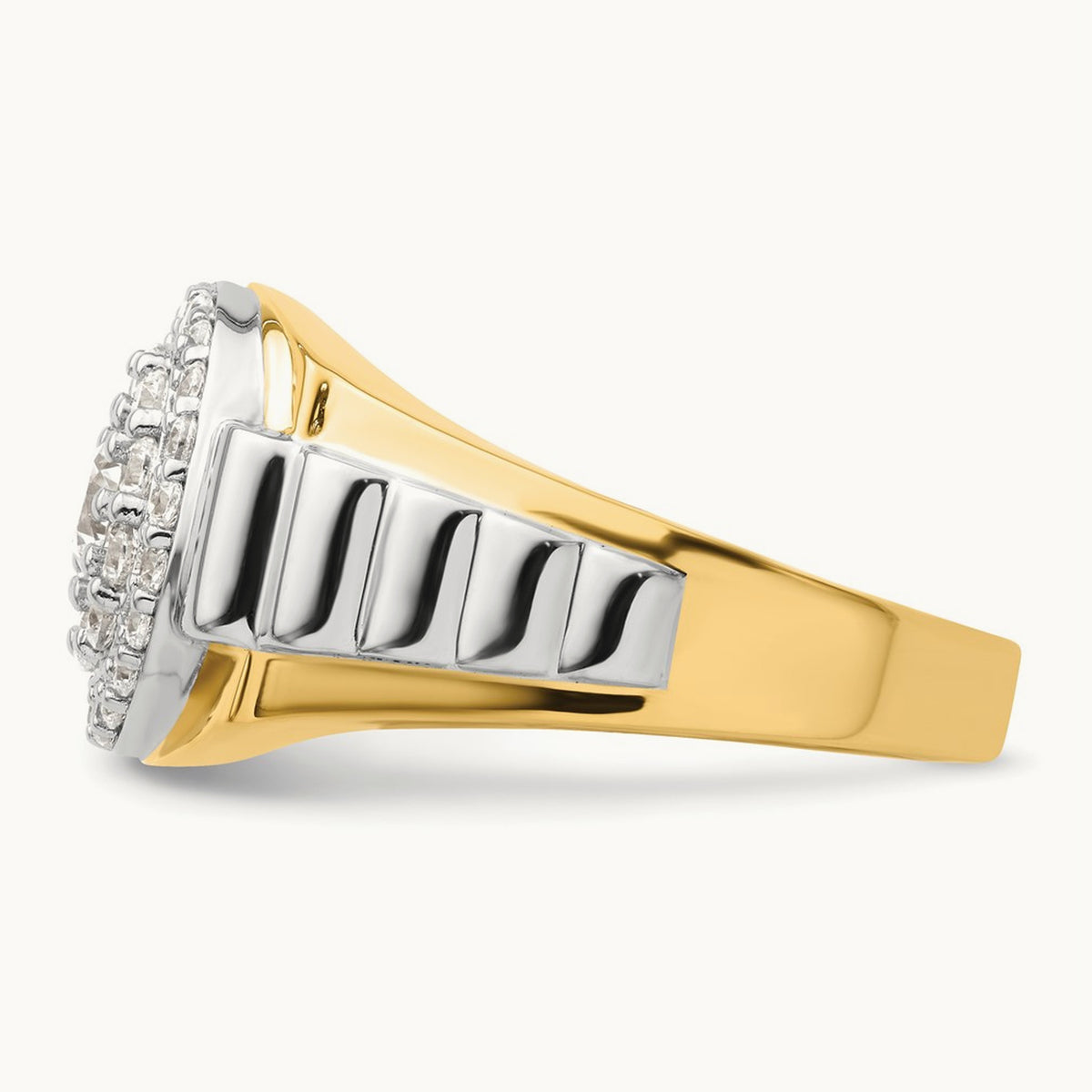 Cluster Men's Ring, 1.25 ct tw Lab-Grown Diamond