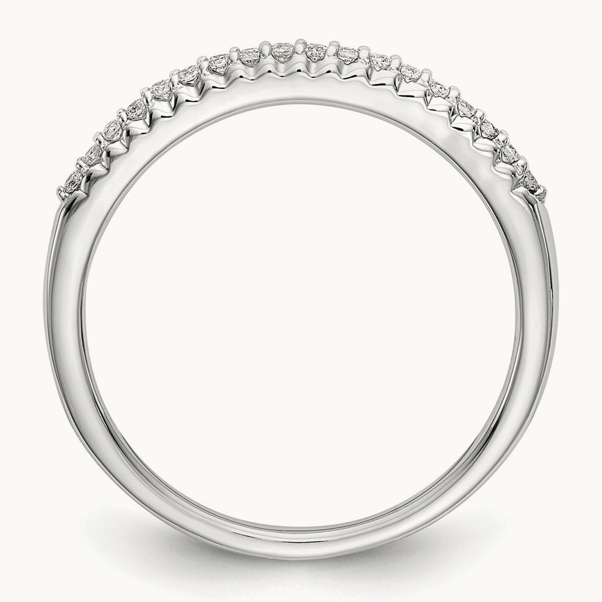 Diamond Wedding Band, 14K White Gold