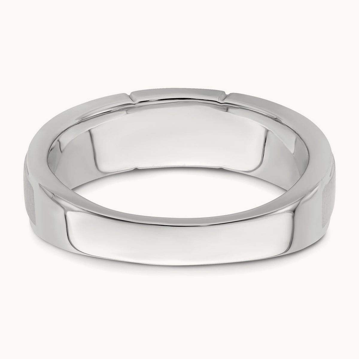 Satin and Polished Men's Ring, 0.25 ct tw