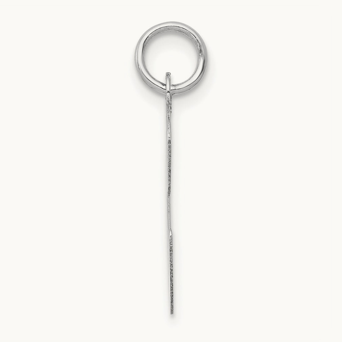 Large Script Initial Charm — 14K White Gold, C