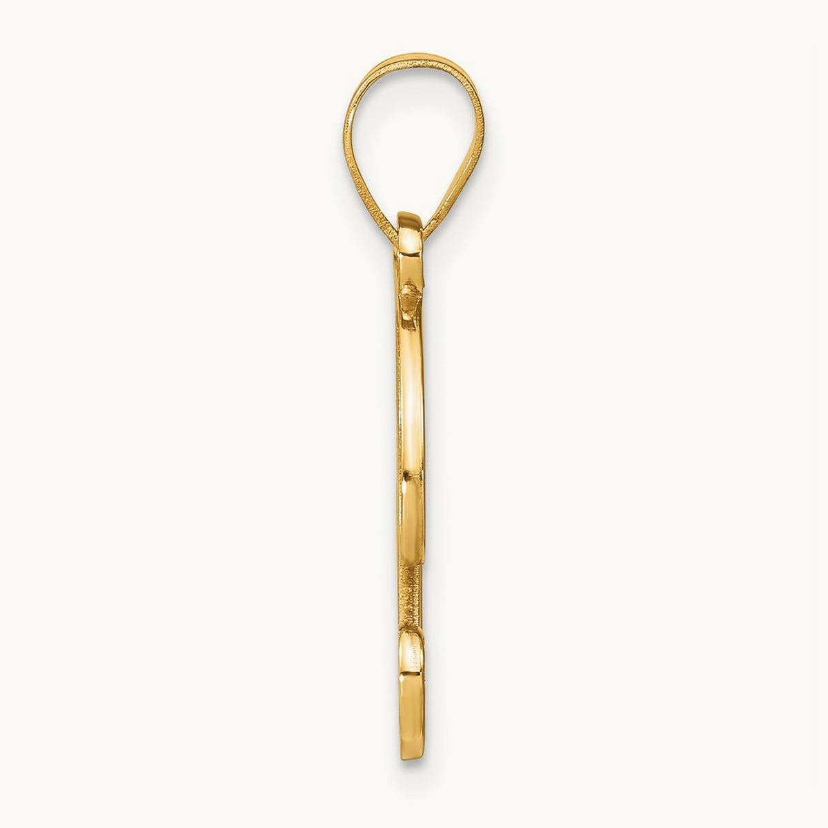 Script Initial Pendant with Diamond — T