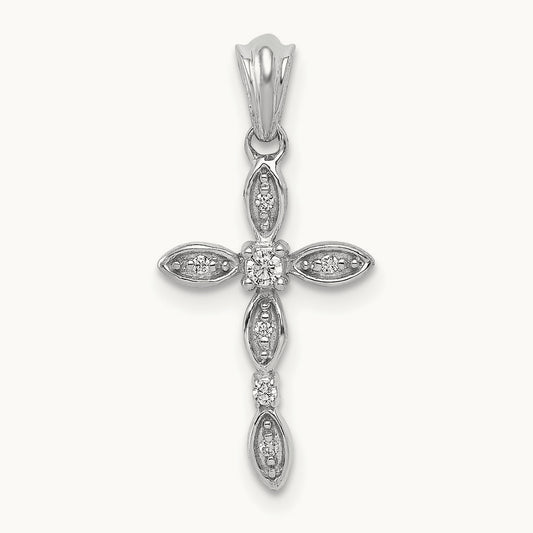 1/20ct. Diamond Cross Pendant — photo set