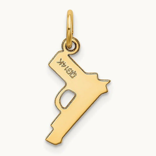 Pistol Charm, 14K