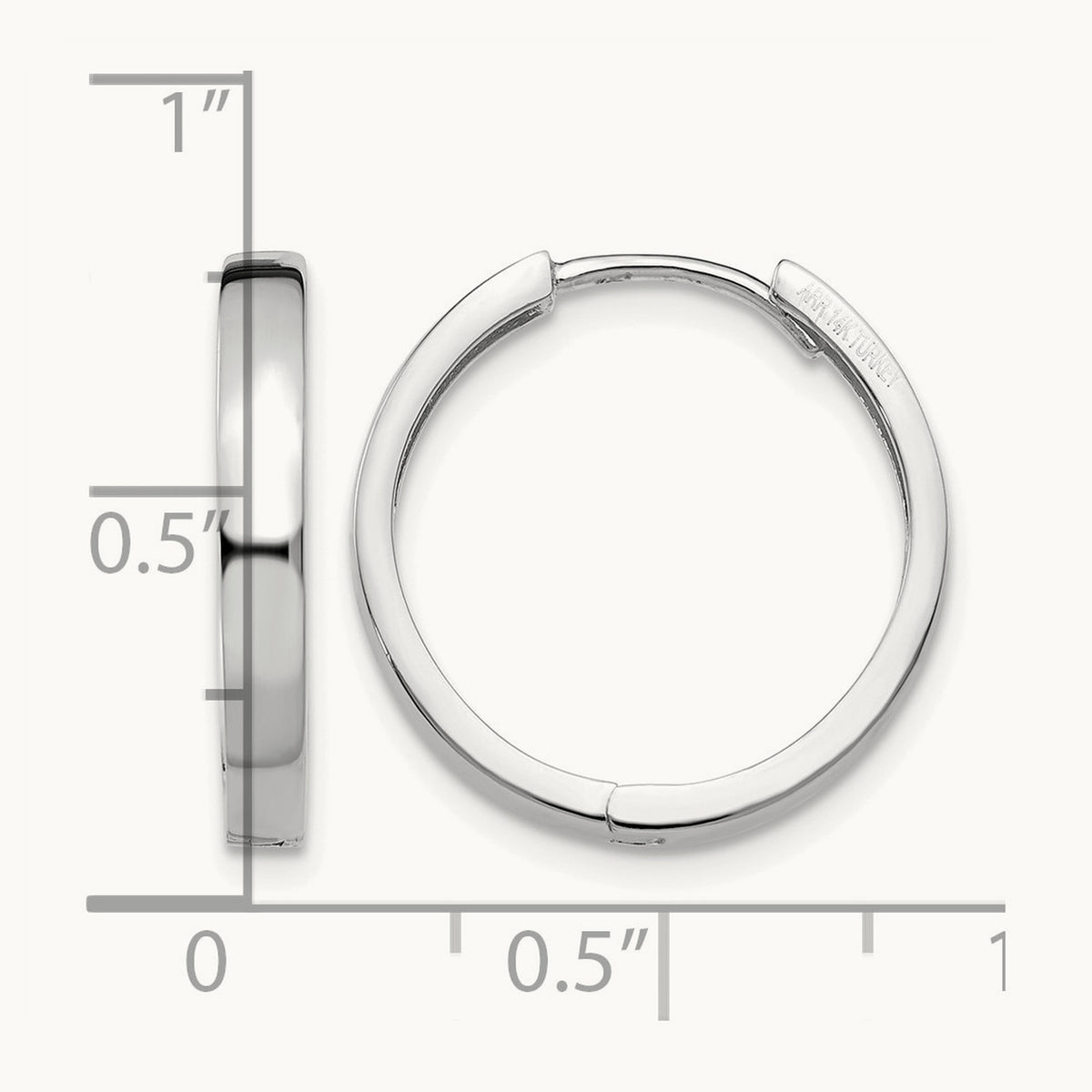 Hinged Earrings, 14K White Gold