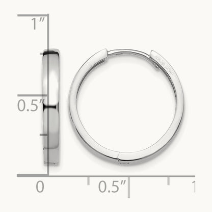 Hinged Earrings, 14K White Gold