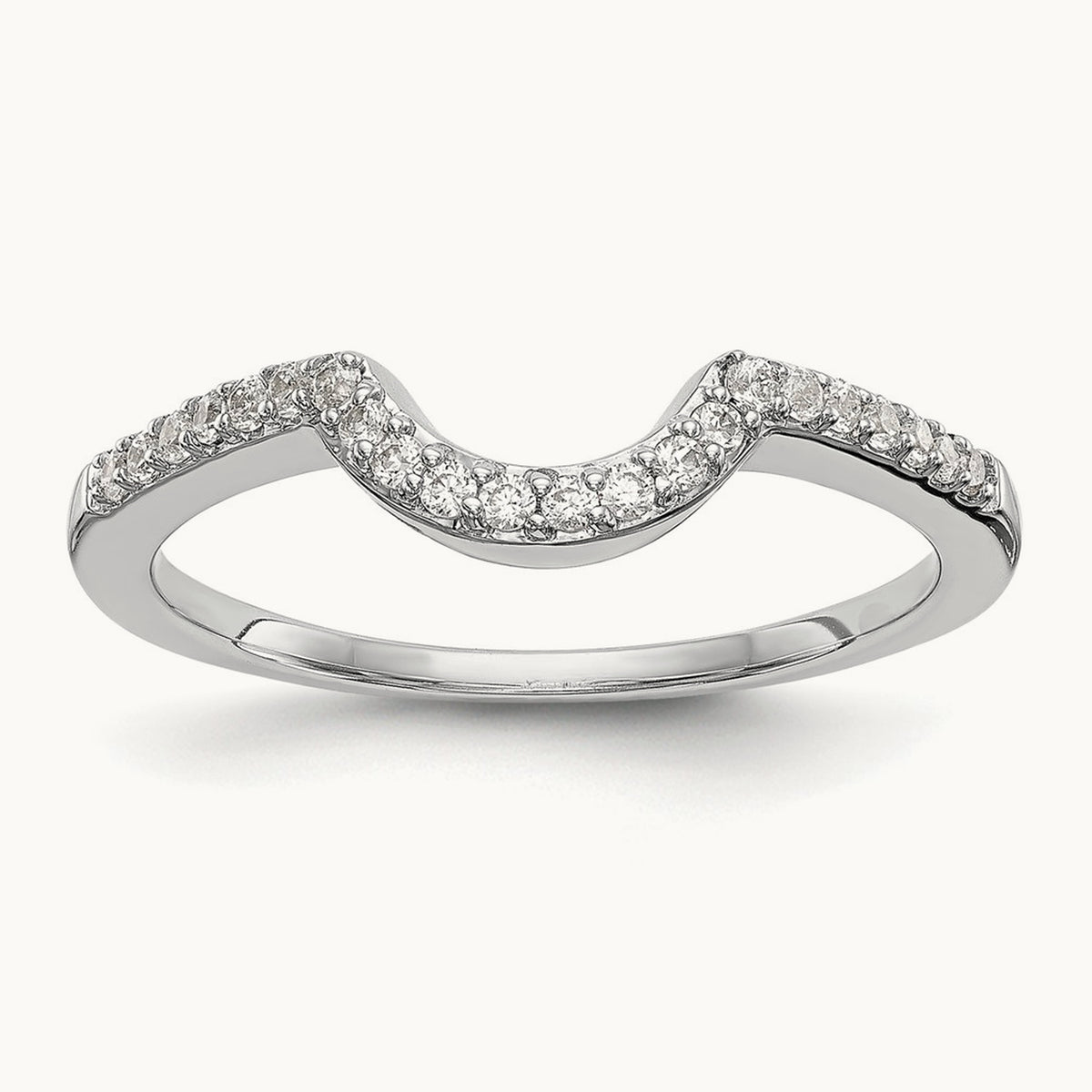 Diamond Wedding Band, 14K White Gold