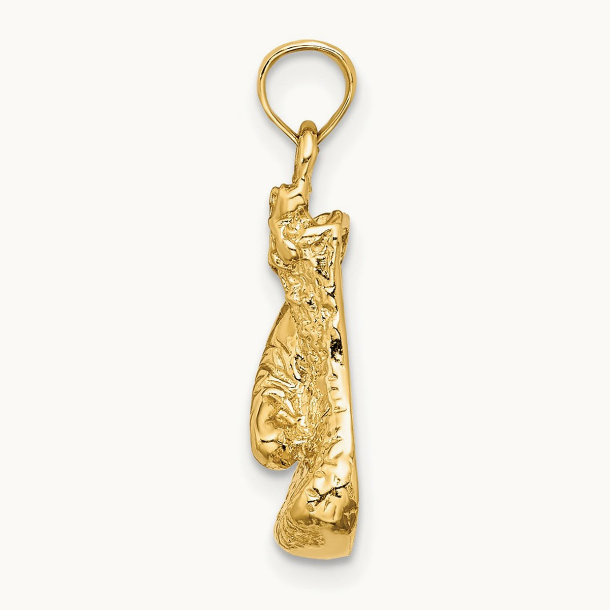 Polished Single Boxing Glove Pendant, 14K