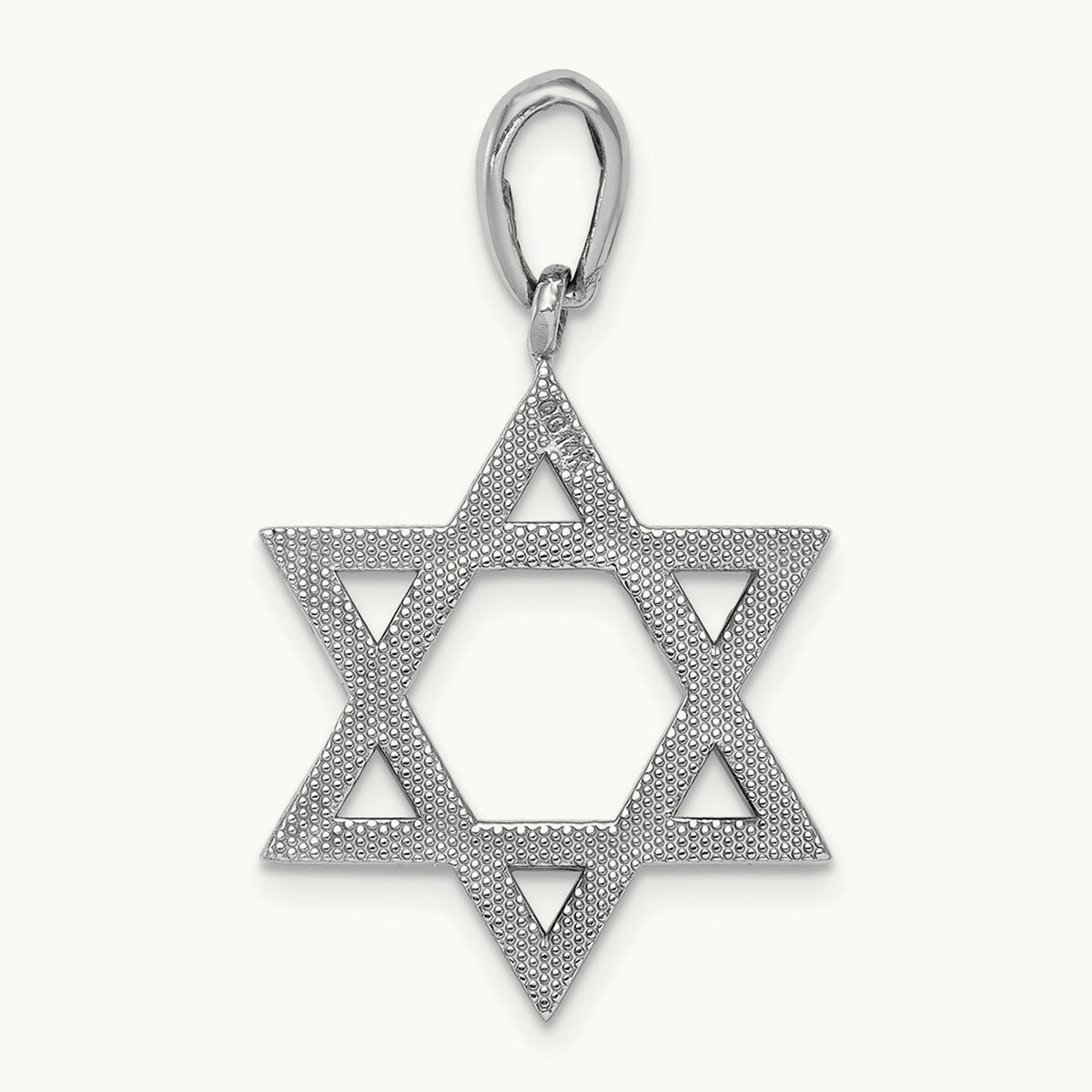 Star of David Pendant, 14K White Gold