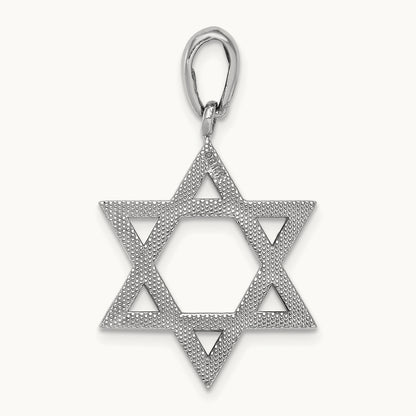 Star of David Pendant, 14K White Gold