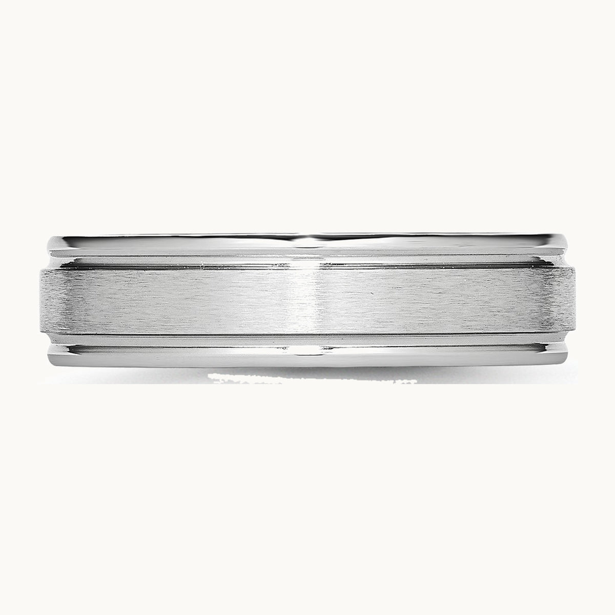Cobalt Satin and Polished Ridged Edge Band — 6mm
